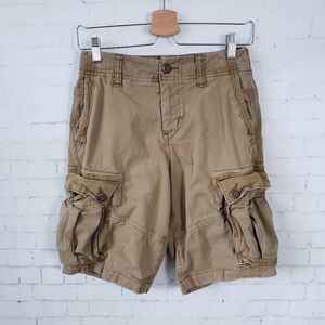 American Eagle Mens Y2K Cargo Shorts Size 26 Next Level Stretch Classic Brown